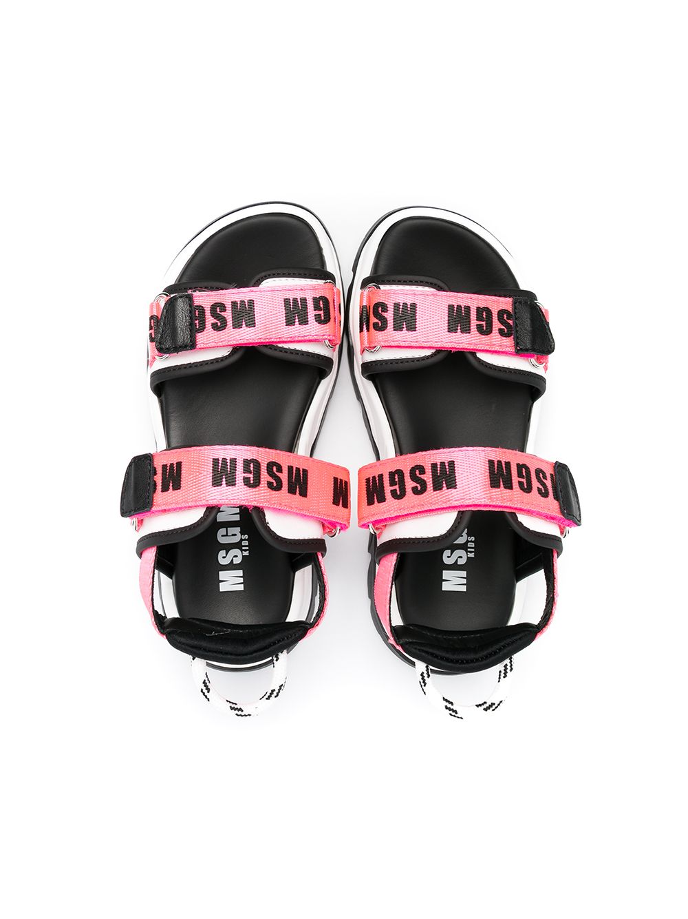 MSGM LOGO-PRINT STRAP SANDALS 