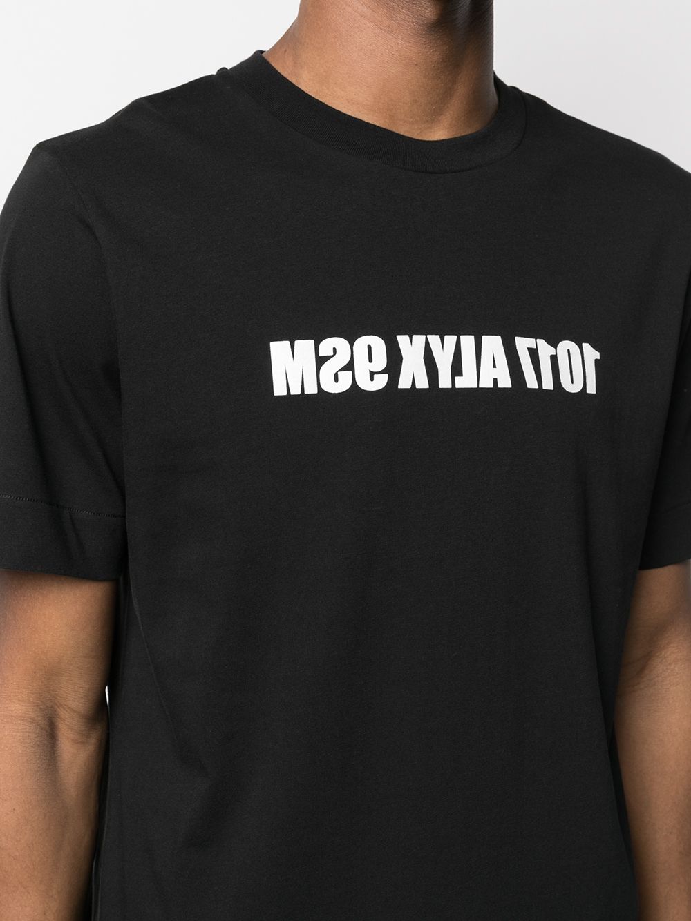 Shop Alyx Reverse-logo Print T-shirt In Black