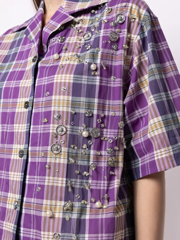 purple & green shirt