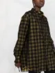 Nº21 oversized checked buttoned shirt