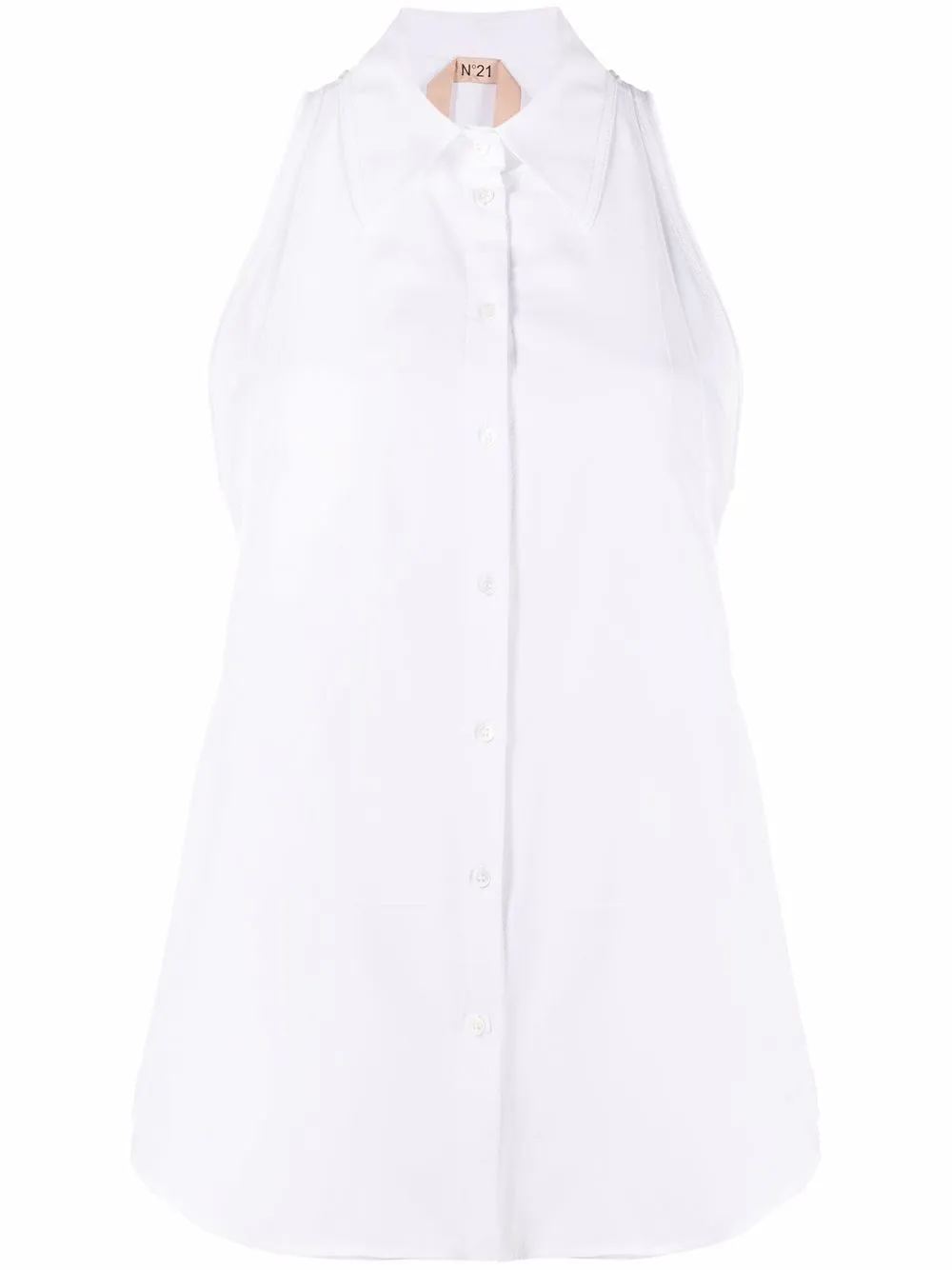 

Nº21 camisa sin mangas con botones - Blanco