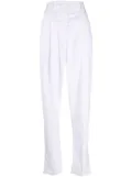 Nº21 high-waisted tapered trousers - White