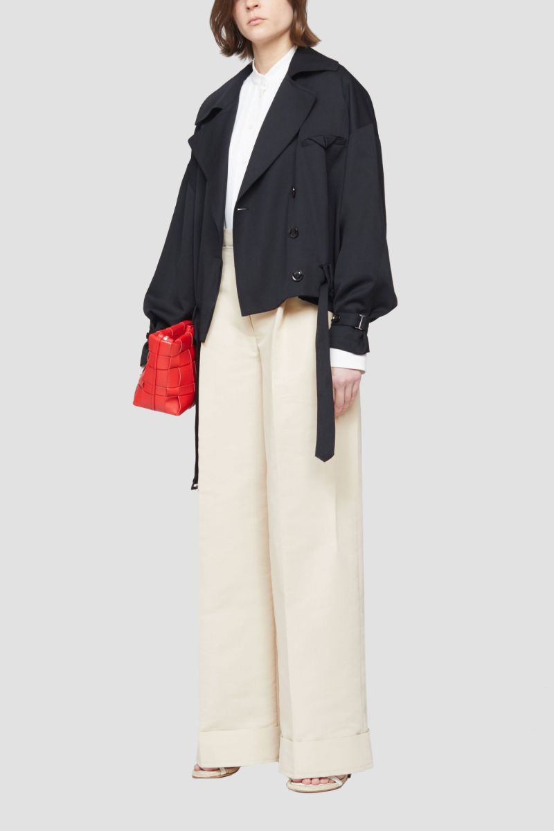 Buckled Cropped Wool Trench Coat | 3.1 Phillip Lim Official Site