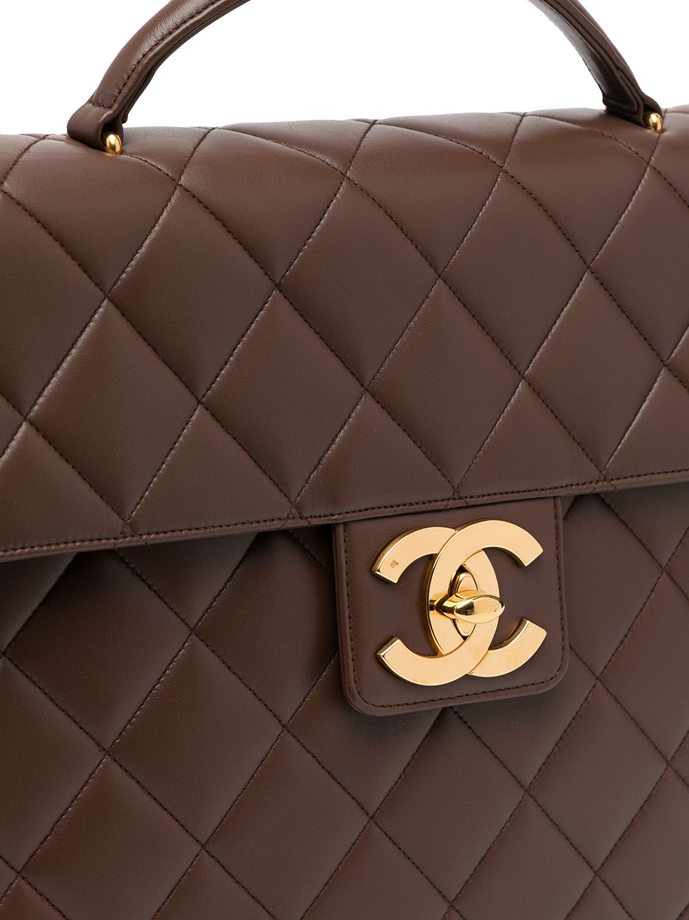 фото Chanel pre-owned стеганый портфель 1995-го года с логотипом cc