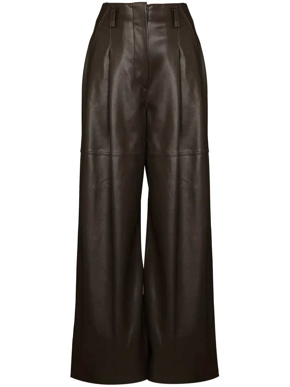 Image 1 of LVIR faux-leather wide leg trousers