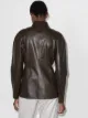 LVIR faux leather button-front shirt