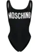 Image 1 of Moschino logo-print swimsuit