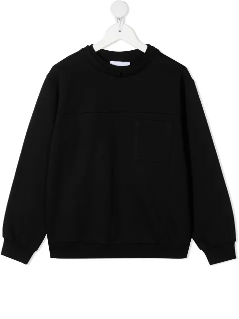 DONDUP KIDS metallic logo print sweatshirt