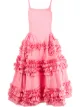 Image 1 of Molly Goddard ruffle detail midi dress