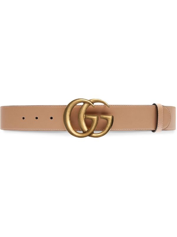 Shop pink Gucci GG Marmont leather belt 