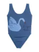 Image 1 of Weekend House Kids. swan-print swimsuit
