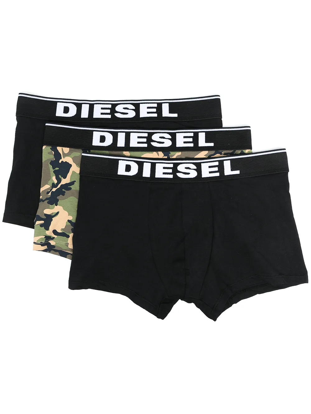 Diesel Short-Set mit Logo - Schwarz