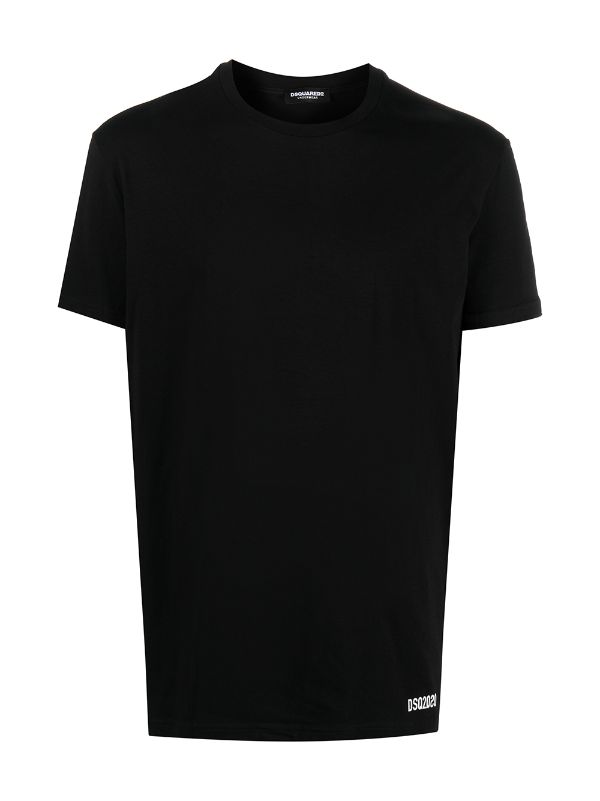 Herren T-Shirts DSquared² T-Shirts DSquared² Baumwolle T-Shirt mit Logo-Print in Schwarz für Herren 