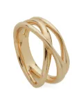 Monica Vinader Nuro cross over ring - Gold