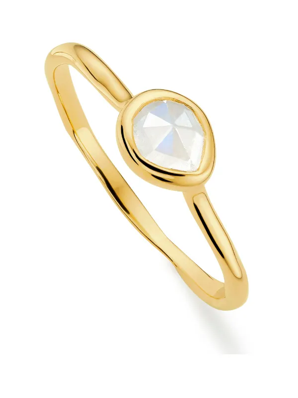 Monica Vinader ★ Siren スタッキングリング Siren Stacking Ring in 18ct Gold Vermeil on Sterling Silver