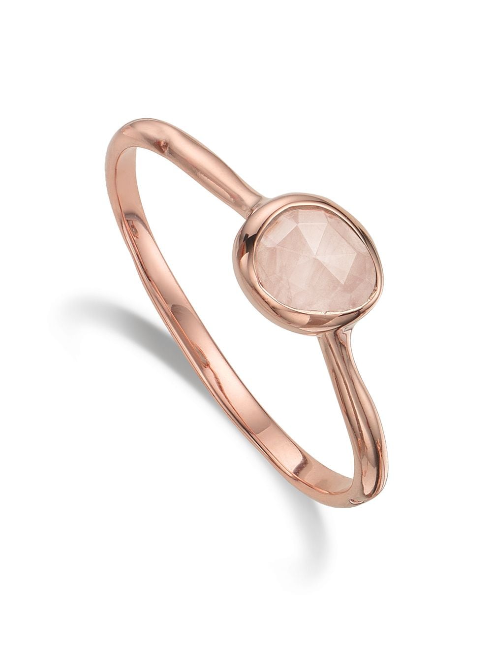 Shop Monica Vinader Siren Small Stacking Ring In Pink