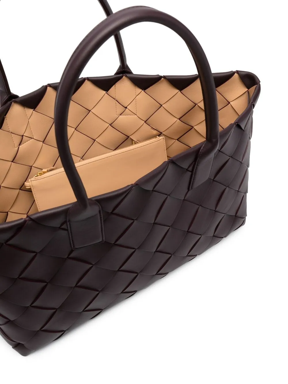 фото Bottega veneta большая сумка-тоут с плетением intrecciato