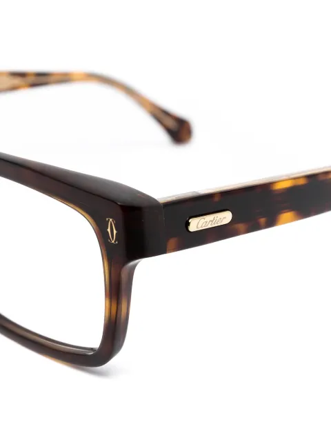 cartier rimless rectangular frame glasses