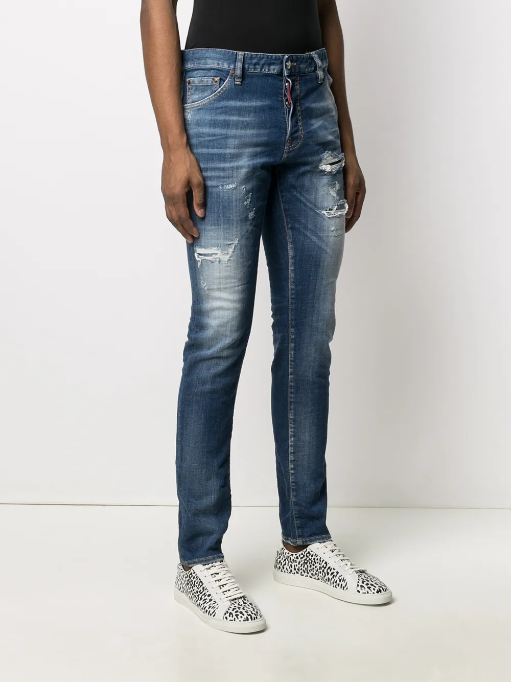 фото Dsquared2 джинсы скинни с прорезями