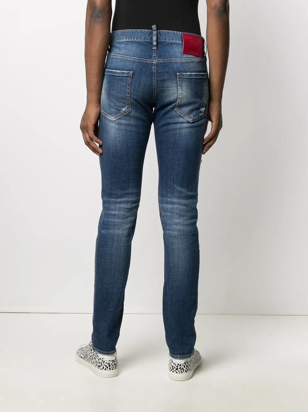 фото Dsquared2 джинсы скинни с прорезями
