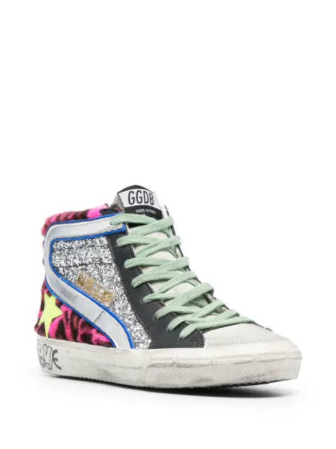 golden goose pink and leopard