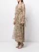 SHATHA ESSA abstract floral-print organza trench coat