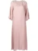 Image 1 of SHATHA ESSA leaf-embroidered maxi dress