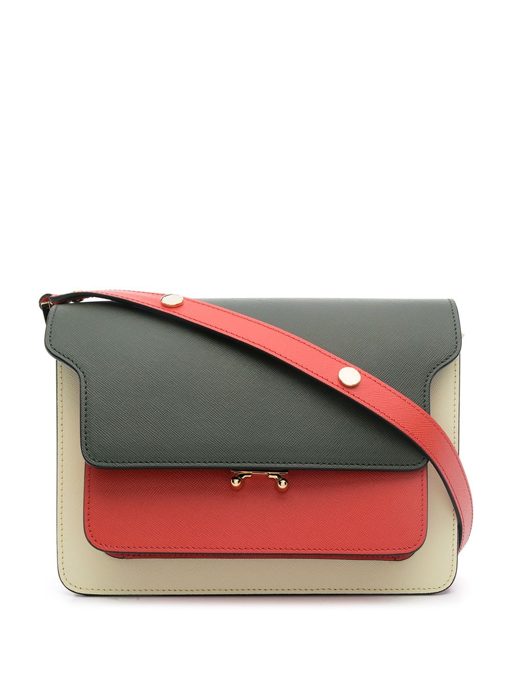 Shop Marni Trunk Shoulder Bag In Red