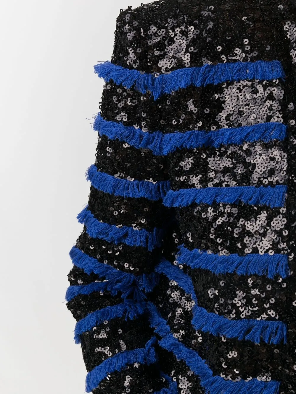 Balmain Fringed Sequinned Jacket In Black