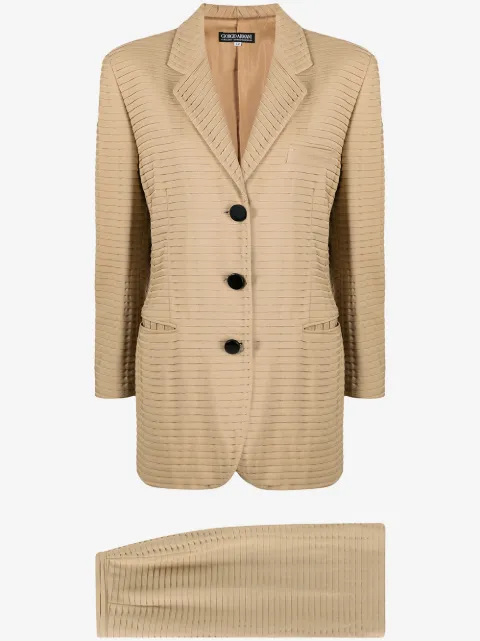 Giorgio Armani Pre-Owned Tailleur con gonna a coste anni '90