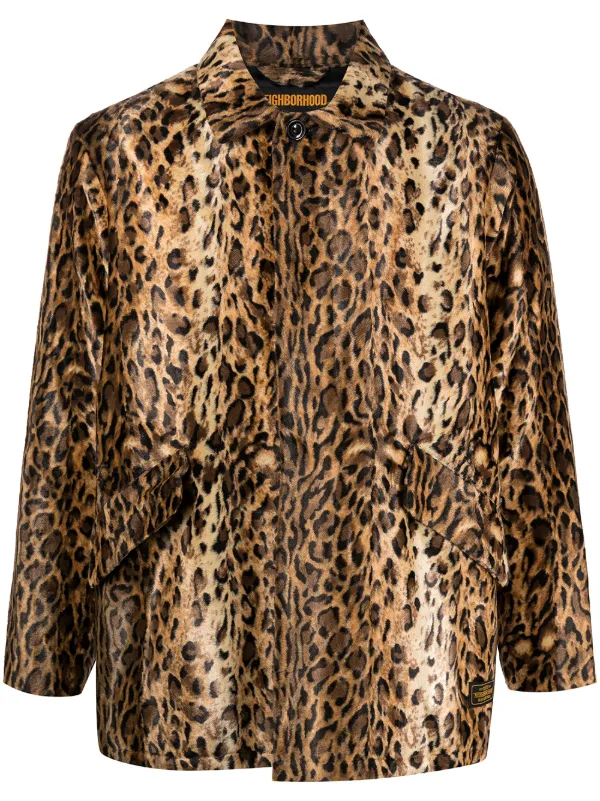 leopard print shirt jacket