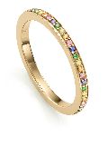 Monica Vinader skinny sapphire eternity ring - Gold