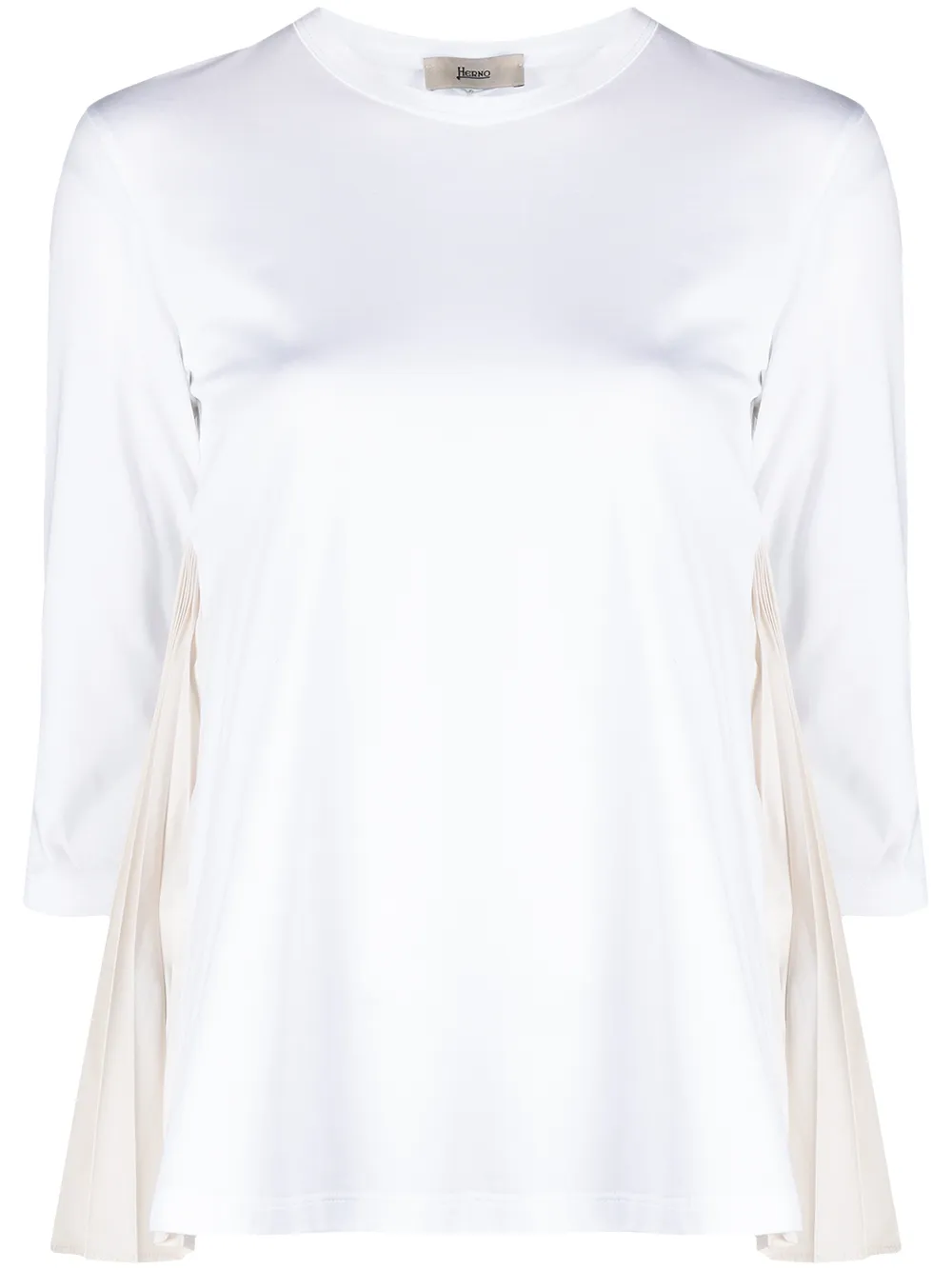 

Herno top con detalles plisados - Blanco