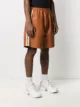 Dsquared2 logo tape leather shorts