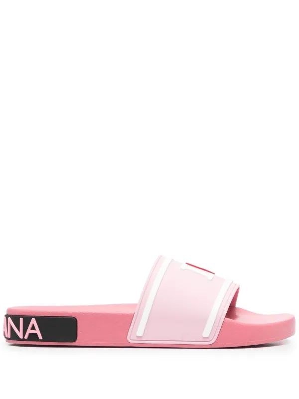 dolce and gabbana pink slides