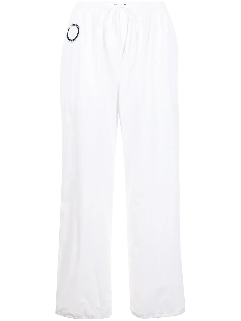 

David Koma pantalones tapered de tejido aislante - Blanco