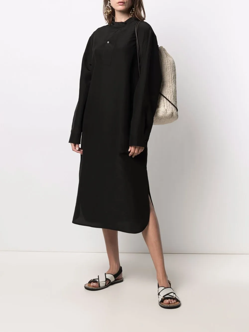 фото Jil sander платье-туника длины миди