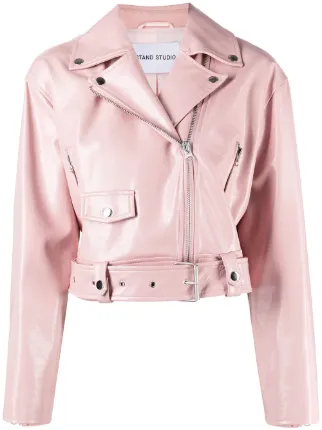express pink leather jacket