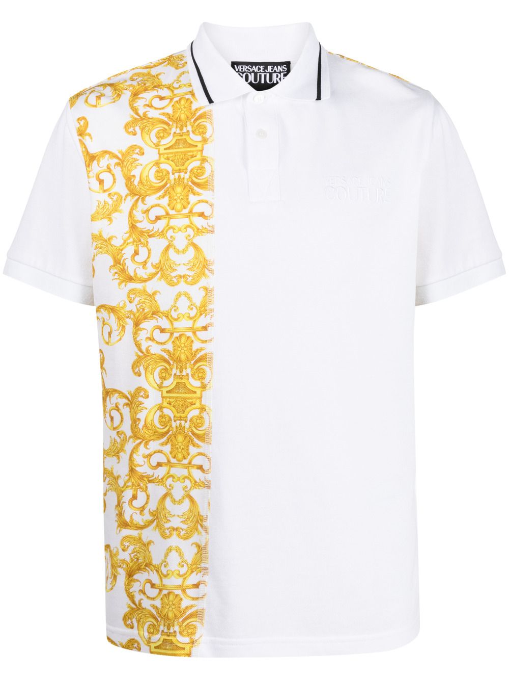 VERSACE JEANS COUTURE BAROCCO-PRINT POLO SHIRT