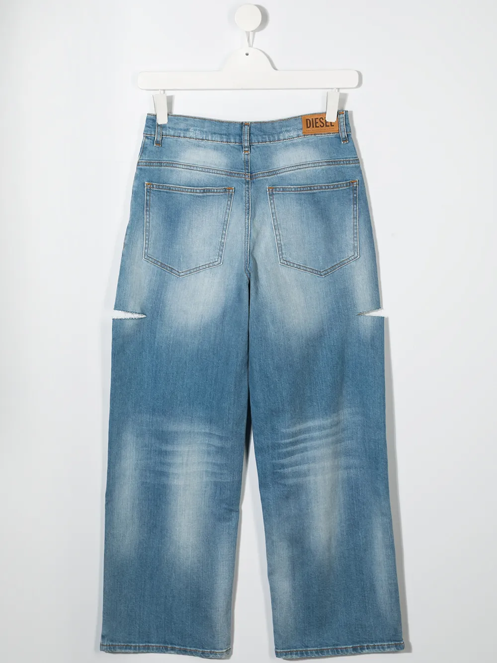 фото Diesel kids джинсы с эффектом потертости