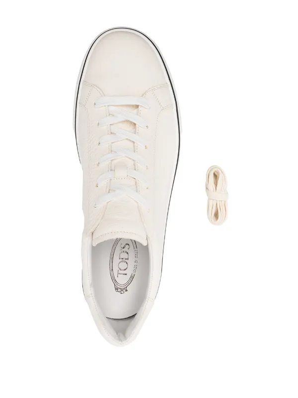 Tod's white hot sale leather sneakers