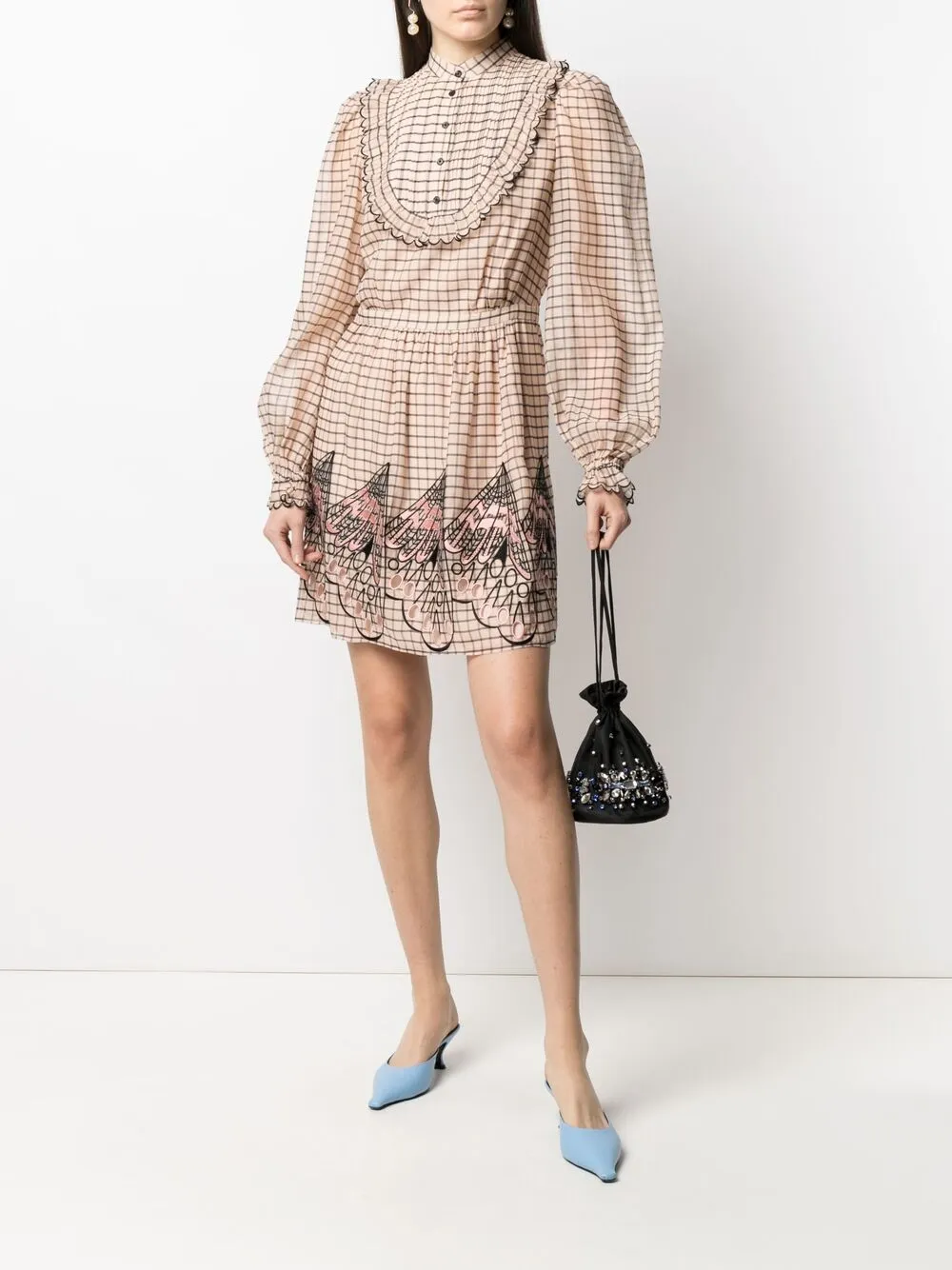 фото Temperley london платье-рубашка mockingbird в клетку