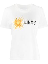 ＜Farfetch＞ 29%OFF！Alberta Ferretti Summer プリント Tシャツ - ホワイト画像