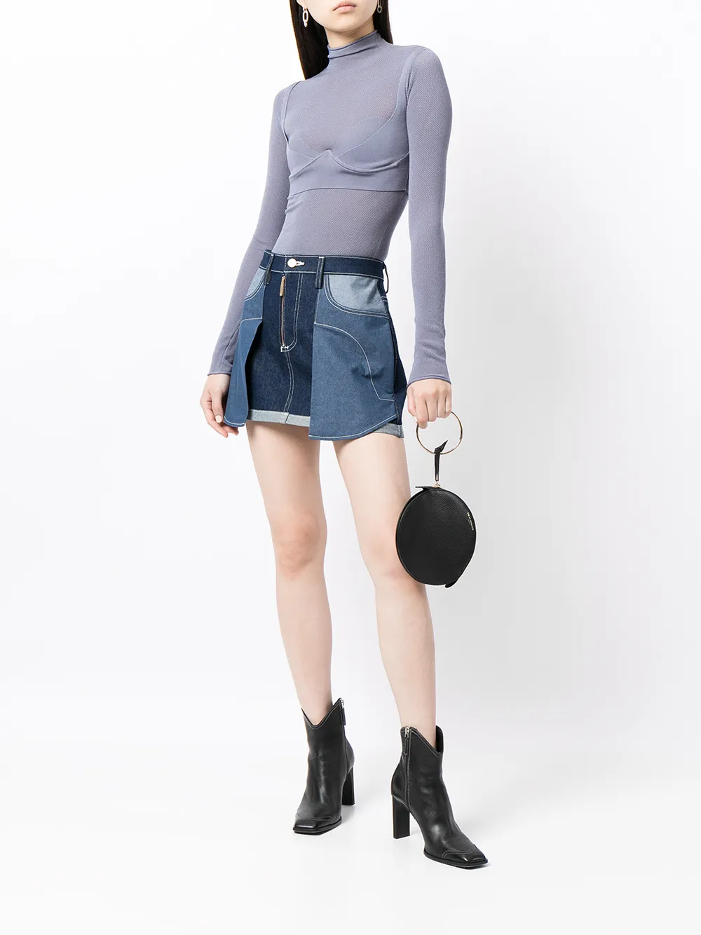 Dion Lee Gebreide top - Blauw
