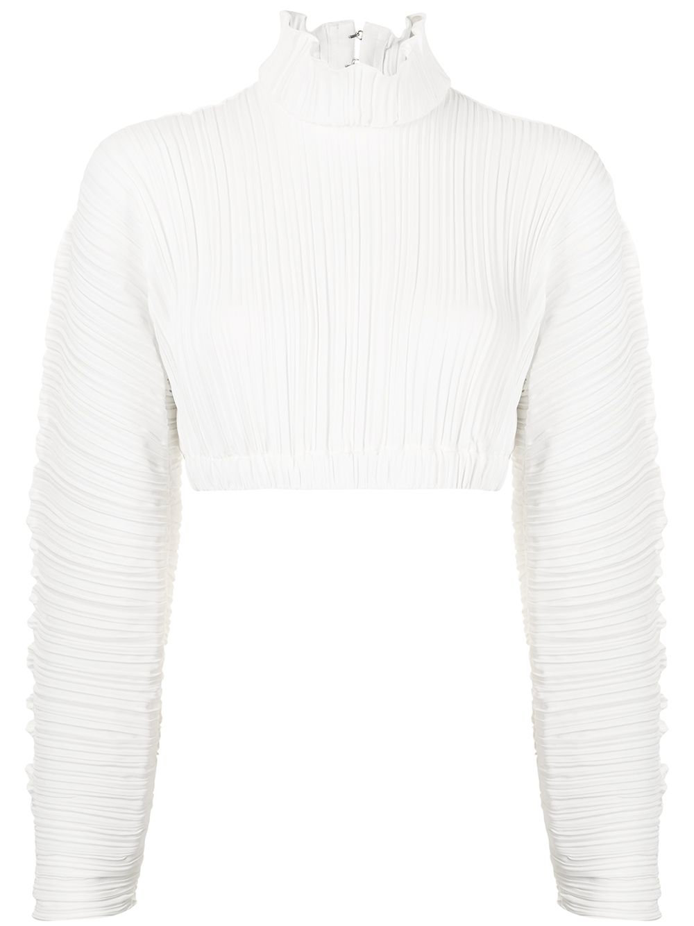 

Dion Lee top corto plisado - Blanco