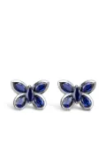 Pragnell 18kt white gold sapphire butterfly stud earrings - Silver