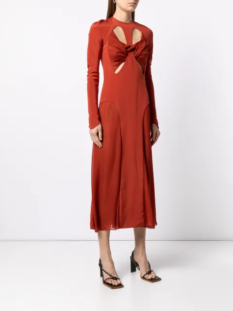 dion lee orange dress