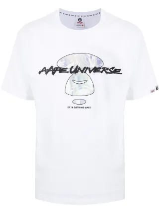 AAPE BY *A BATHING APE® Futura Iridescent Graphic Print T-shirt