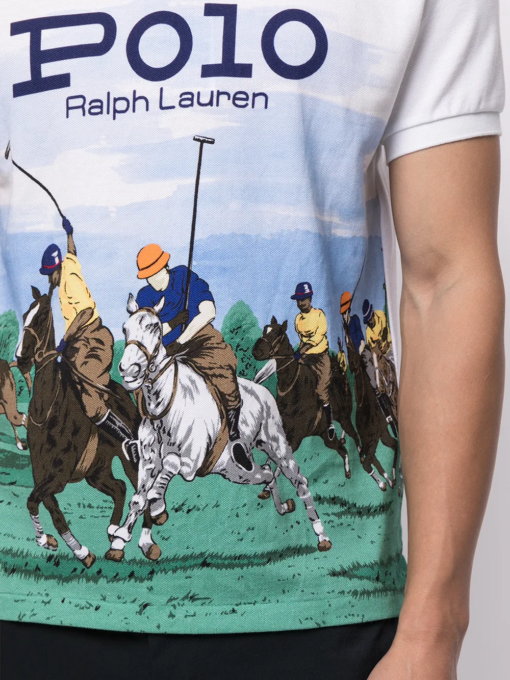 фото Polo ralph lauren рубашка поло с графичным принтом