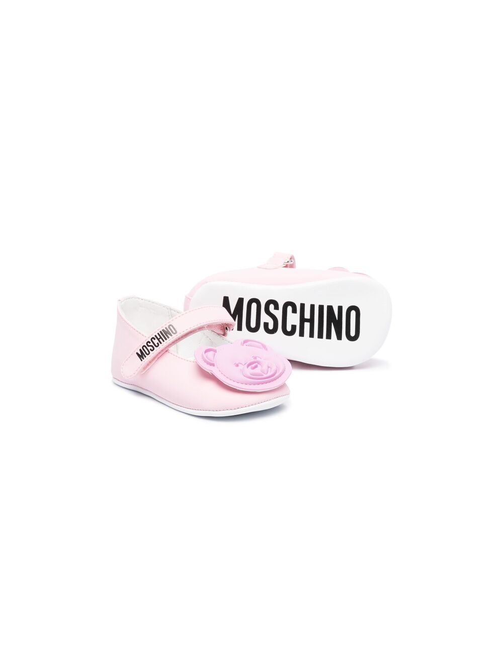 фото Moschino kids балетки с логотипом teddy bear